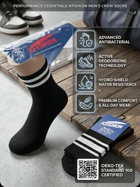 Set Of 3 Water Resistant Socks.